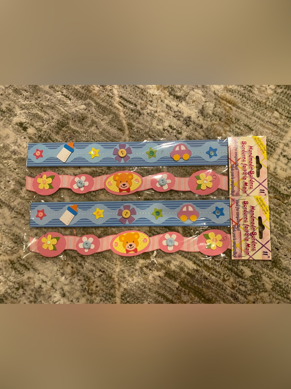 Kids Decorative borders Set - Pink & Blue